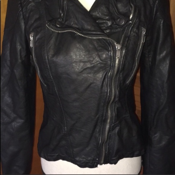 SOLD  Free People Vegan Leather Jacket Sz 10 - Picture 5 of 7